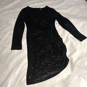 Premier Amour Black Sequined Cocktail dress